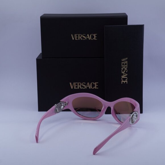 Versace VE4485 5521/Z Cat Eye Sunglasses – Shiny Pink/Pink with Rose Gold Mirror main image 7